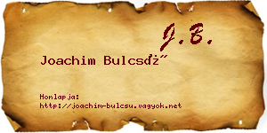 Joachim Bulcsú névjegykártya
